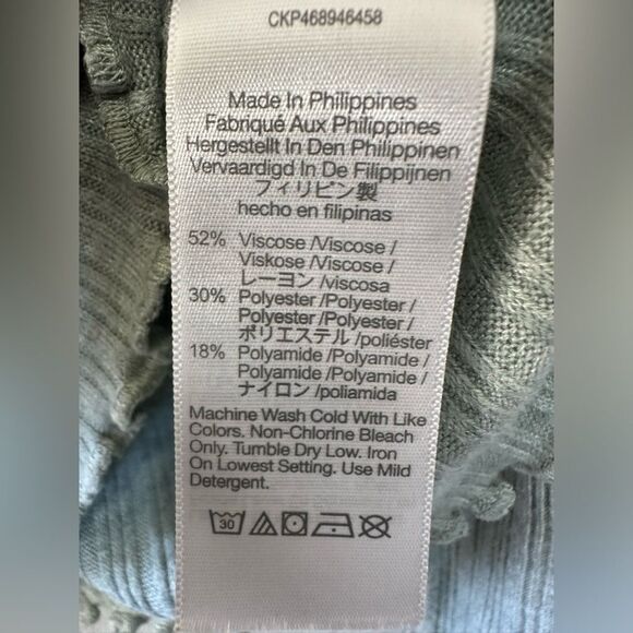 MADEWELL Ribbed Long-Sleeve Turtleneck Crop Top Size L - Picture 10 of 10